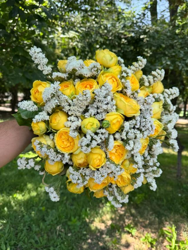 Bunch of yellow peonies | ծաղիկներ, ծաղկեպսակներ, բույսեր - առաքում Երևան