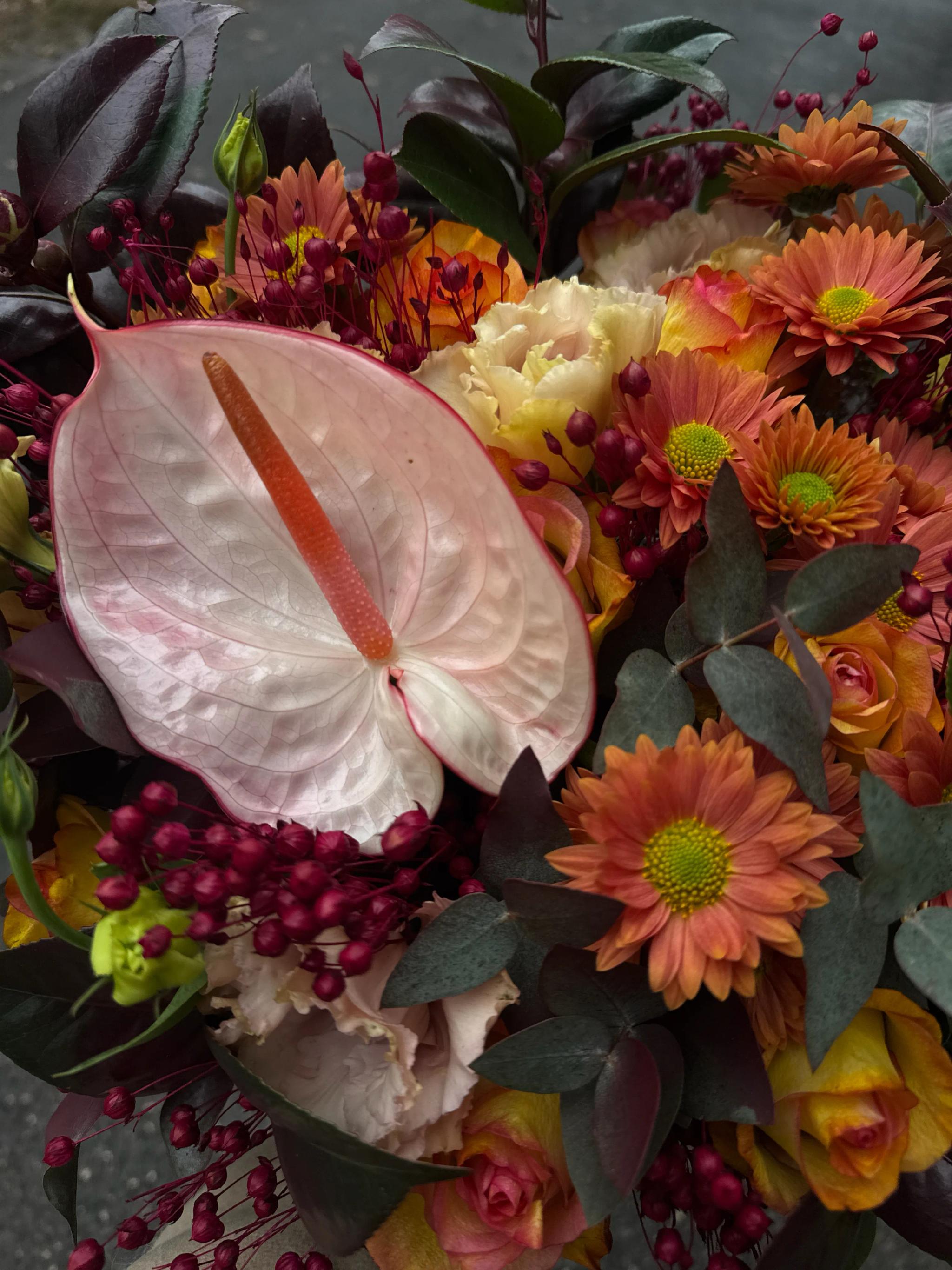 Orange floral mix | ծաղիկներ, ծաղկեպսակներ, բույսեր Երևան